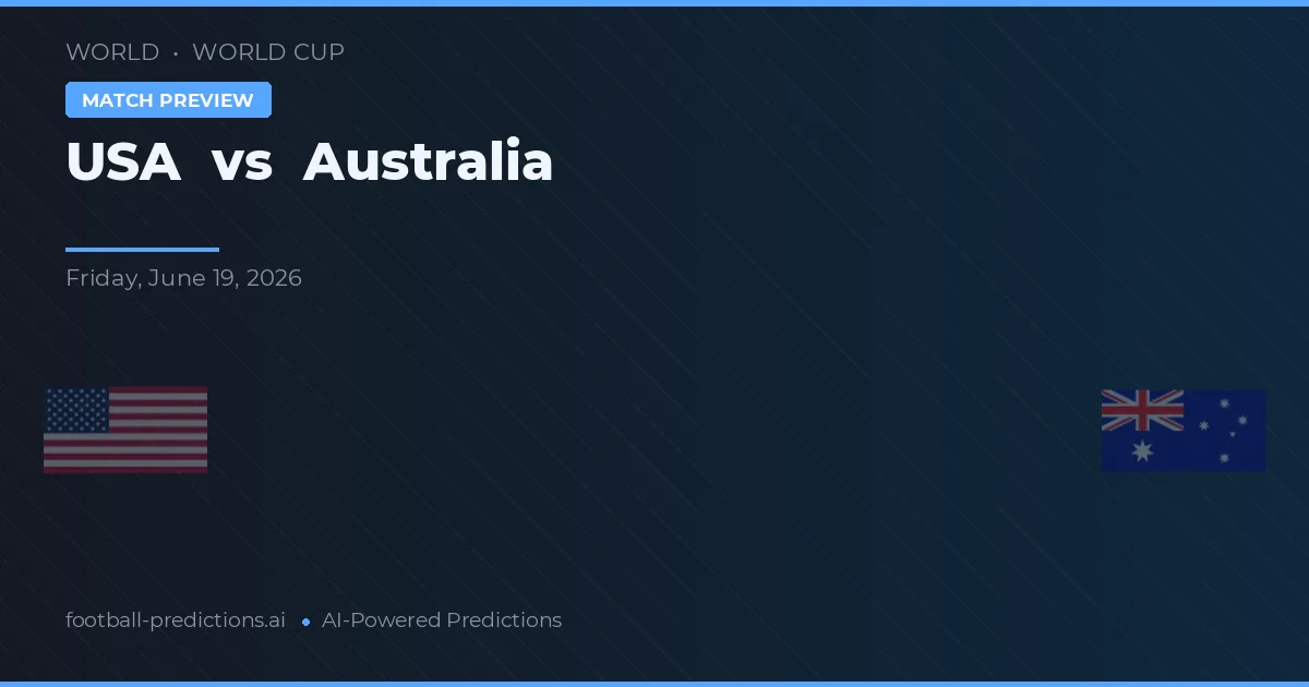 EE.UU. vs Australia — pronóstico y previa del partido