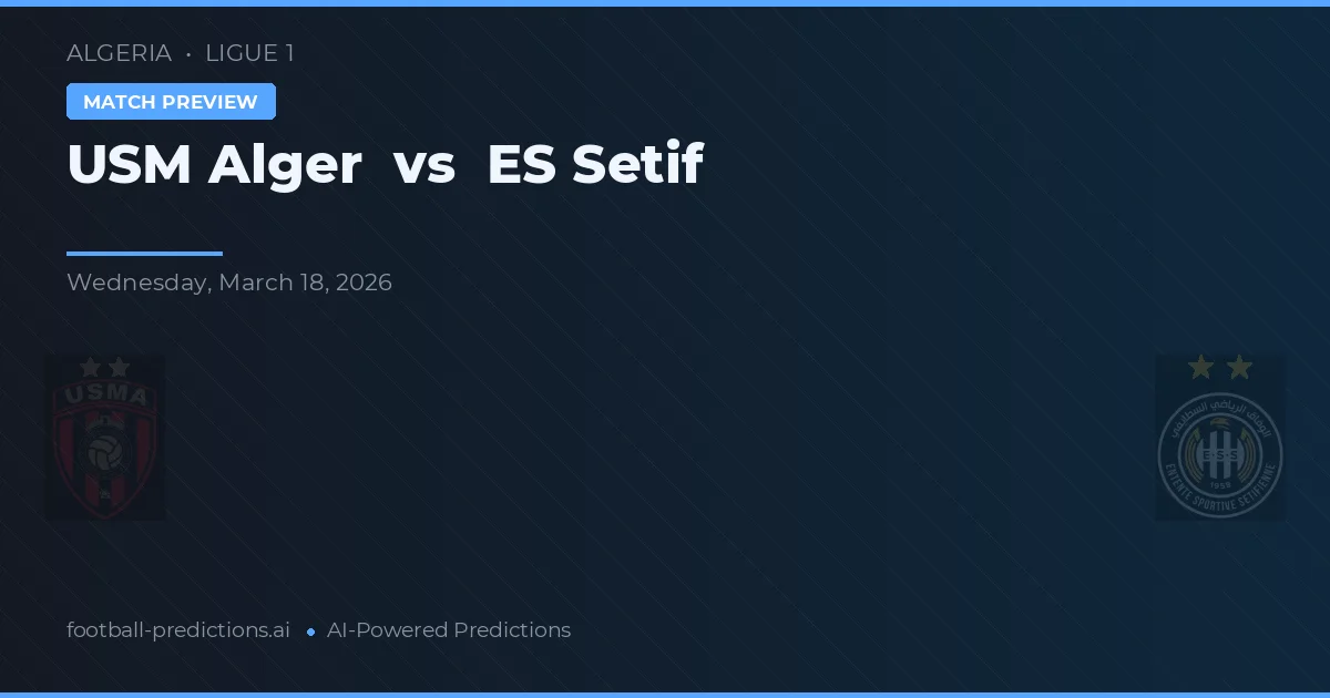 USM Alger vs ES Sétif — pronóstico y previa del partido