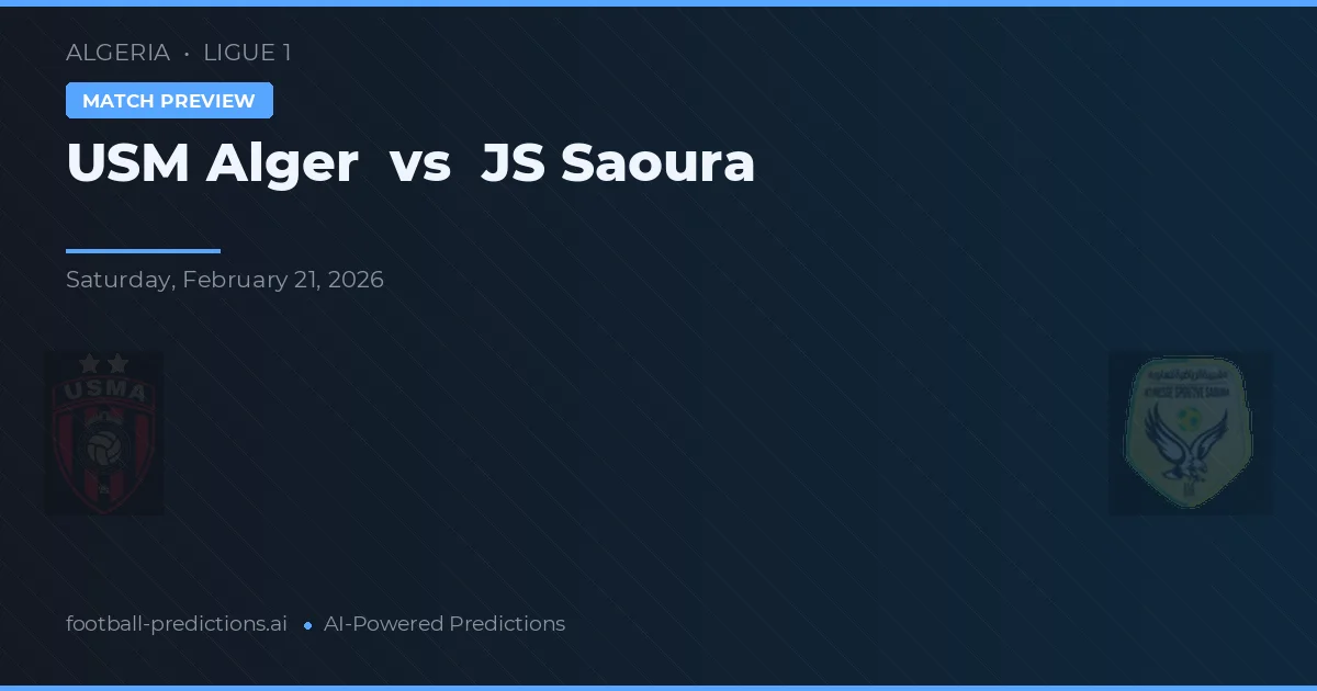 USM Alger vs JS Saoura — pronóstico y previa del partido