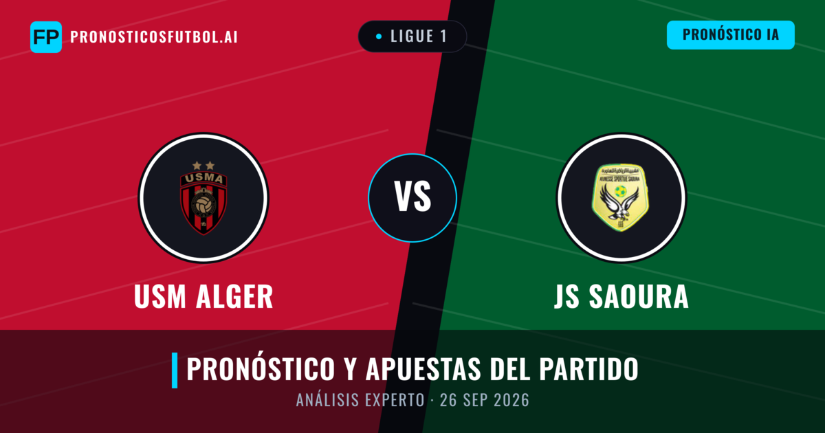 USM Alger vs JS Saoura — pronóstico y previa del partido