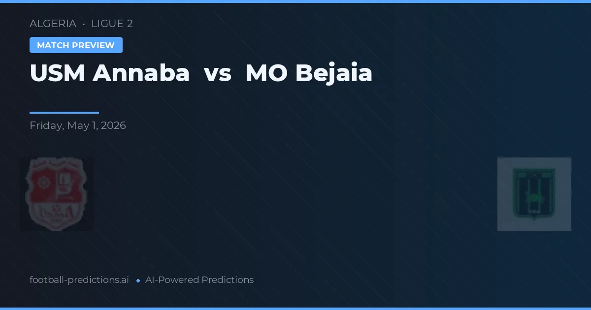 USM Annaba vs MO Bejaia — pronóstico y previa del partido