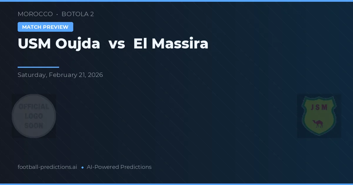 USM Oujda vs El Massira — pronóstico y previa del partido