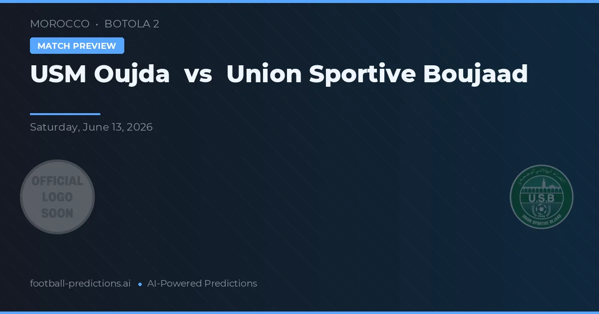 USM Oujda vs Unión Deportiva Boujaad — pronóstico y previa del partido