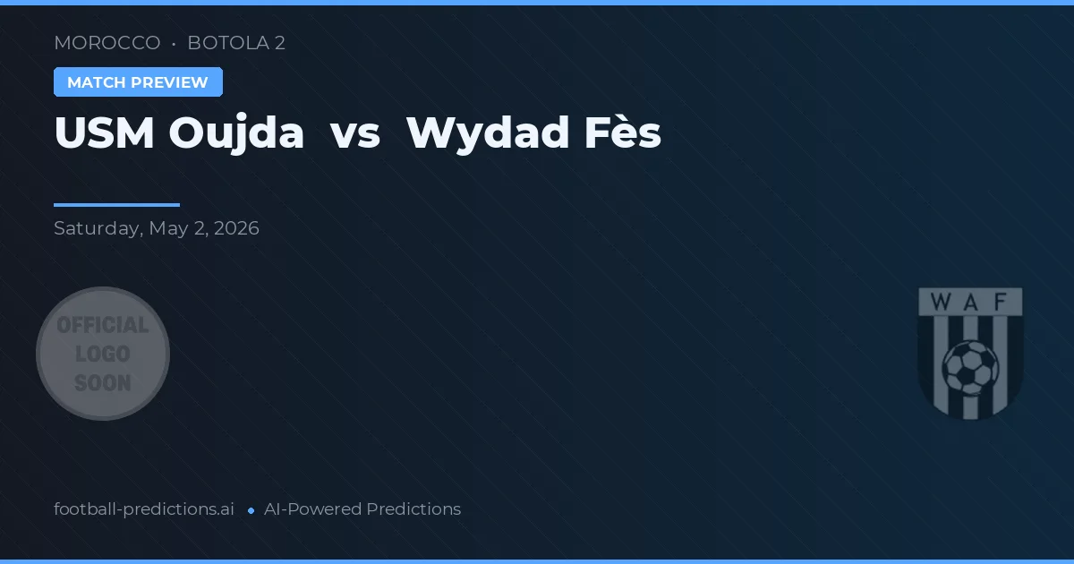 USM Oujda vs Wydad Fès — pronóstico y previa del partido