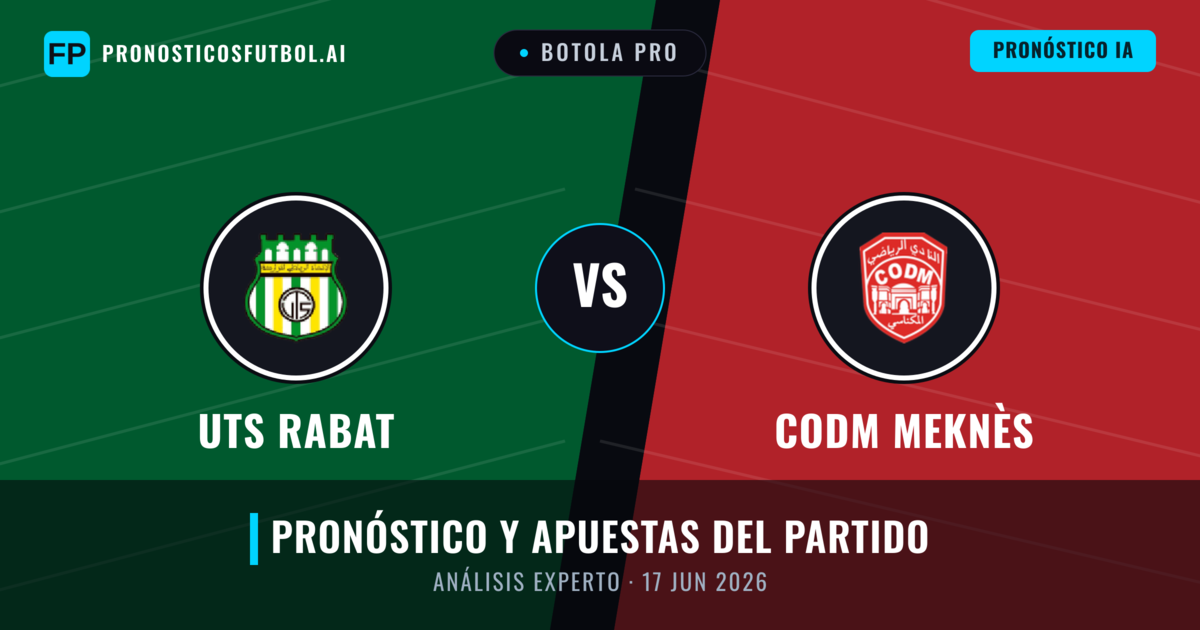 UTS Rabat vs CODM Meknès — pronóstico y previa del partido