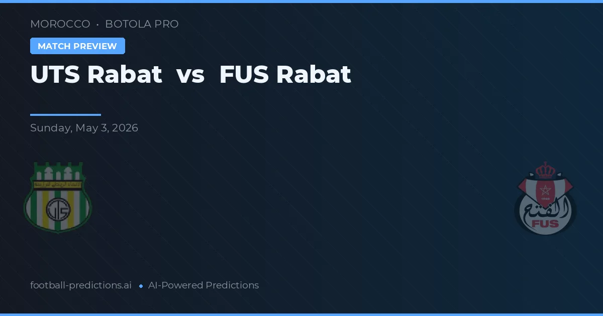 UTS Rabat vs FUS Rabat — pronóstico y previa del partido