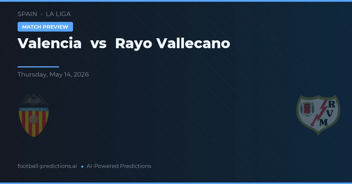 Valencia vs Rayo Vallecano — pronóstico y previa del partido