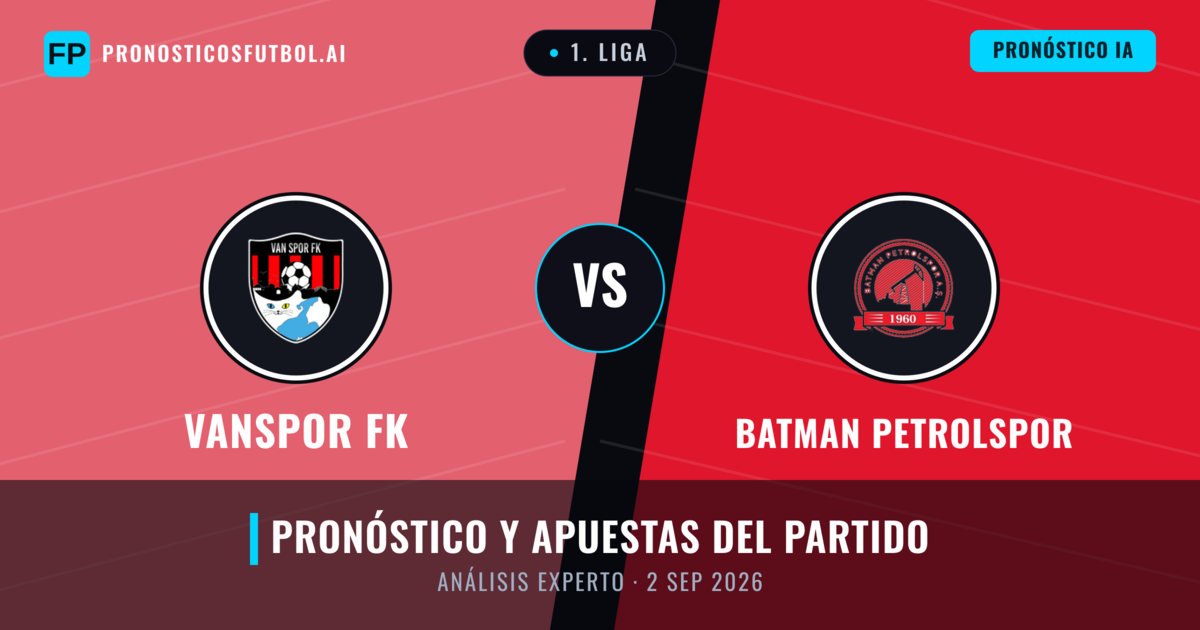 Vanspor FK vs Batman Petrolspor — pronóstico y previa del partido