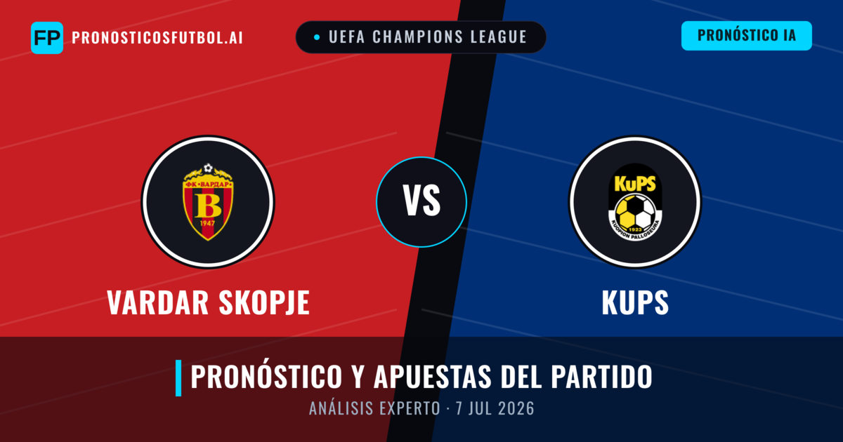 Vardar Skopje vs KuPS — pronóstico y previa del partido