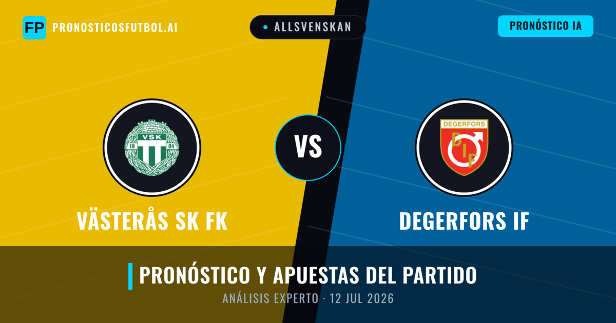 Västerås SK FK vs Degerfors IF — pronóstico y previa del partido
