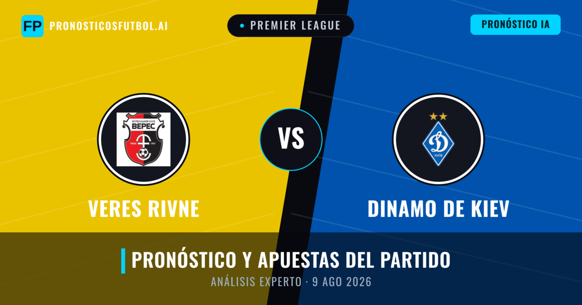 Veres Rivne vs Dinamo de Kiev — pronóstico y previa del partido