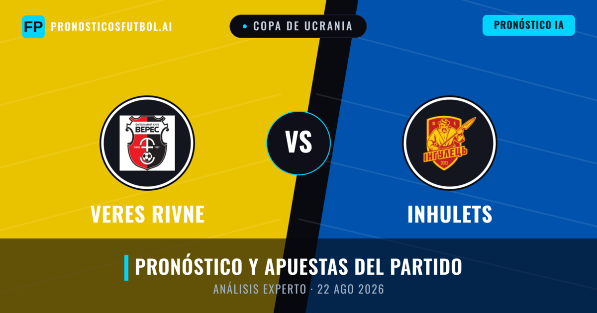 Veres Rivne vs Inhulets — pronóstico y previa del partido