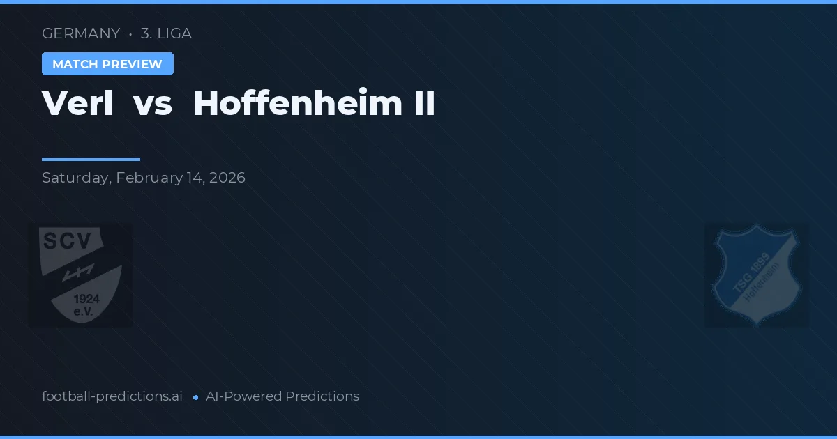 Verl vs Hoffenheim II — pronóstico y previa del partido