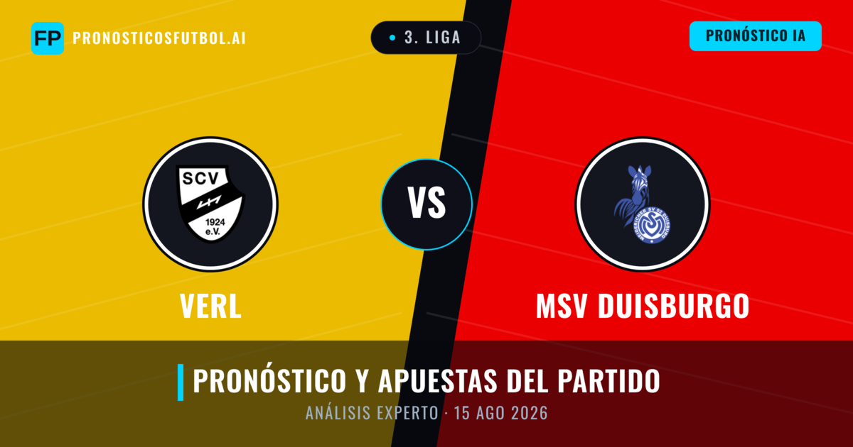 Verl vs MSV Duisburgo — pronóstico y previa del partido