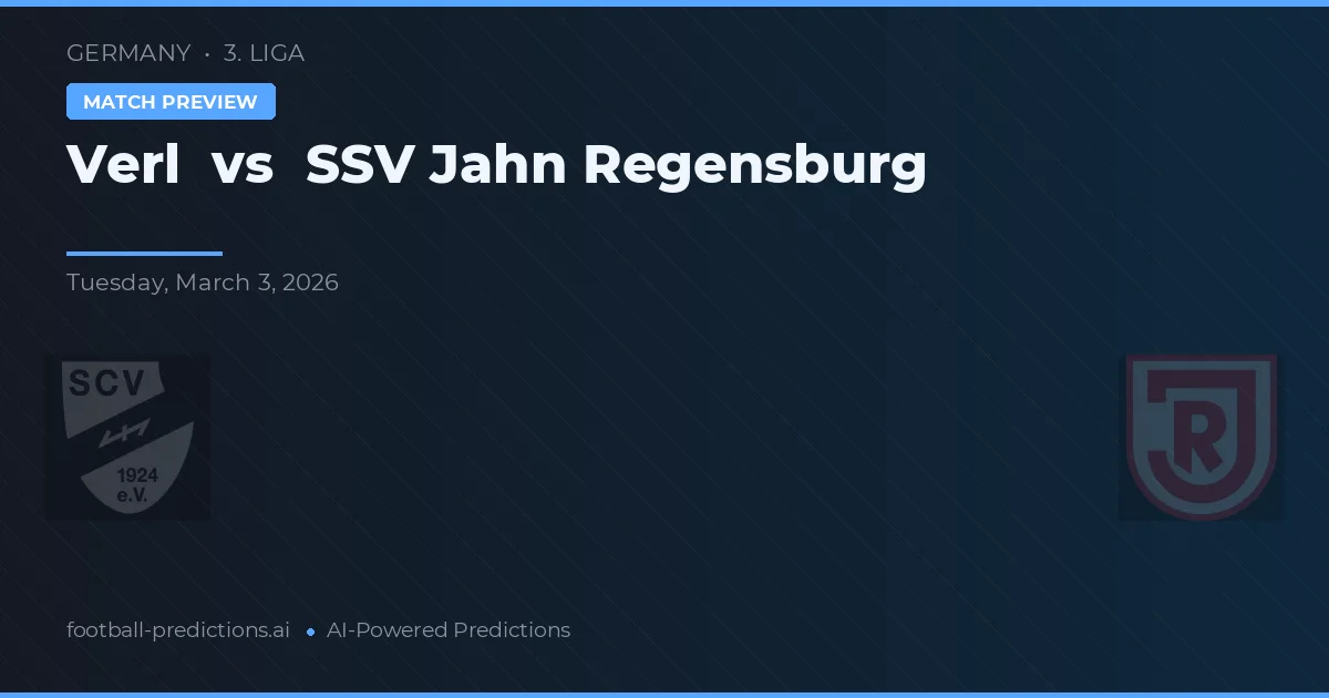 Verl vs Jahn Regensburg — pronóstico y previa del partido
