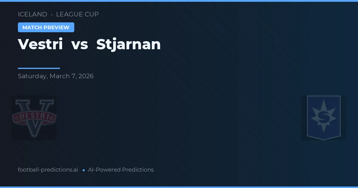 Vestri vs Stjarnan — pronóstico y previa del partido