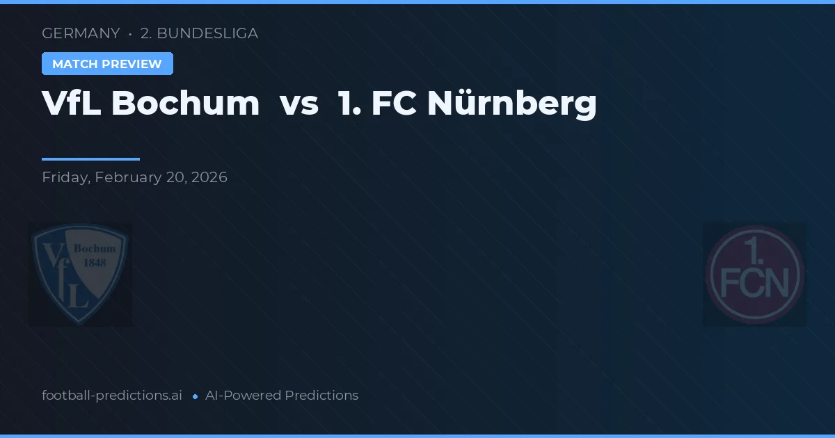 VfL Bochum vs 1. FC Núremberg — pronóstico y previa del partido