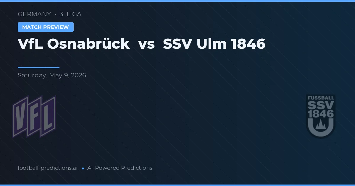 VfL Osnabrück vs Ulm 1846 — pronóstico y previa del partido