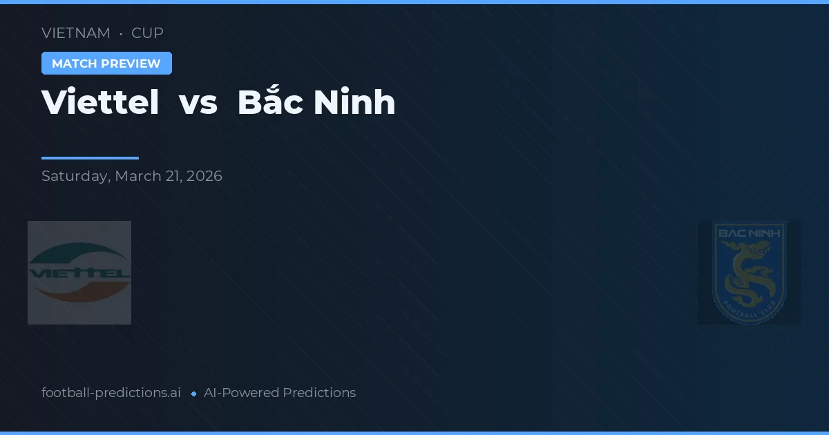 Viettel vs Bắc Ninh — pronóstico y previa del partido