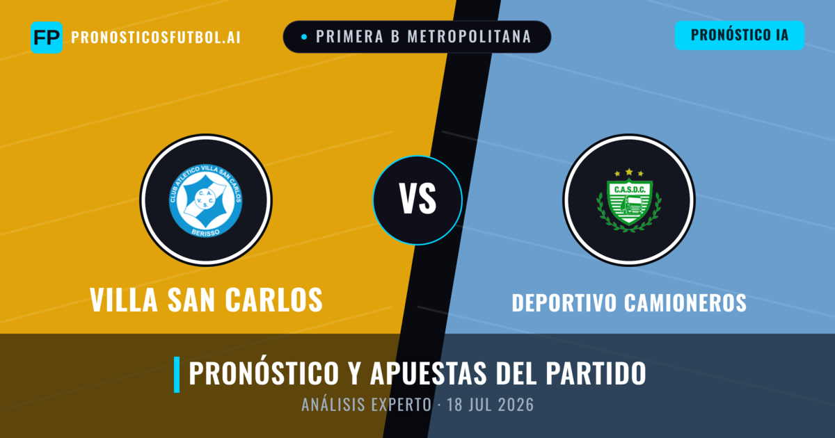 Villa San Carlos vs Deportivo Camioneros — pronóstico y previa del partido