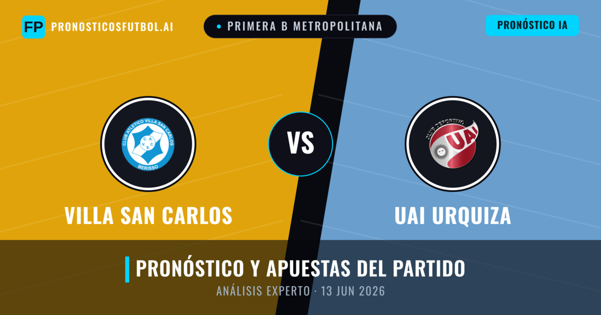 Villa San Carlos vs UAI Urquiza — pronóstico y previa del partido