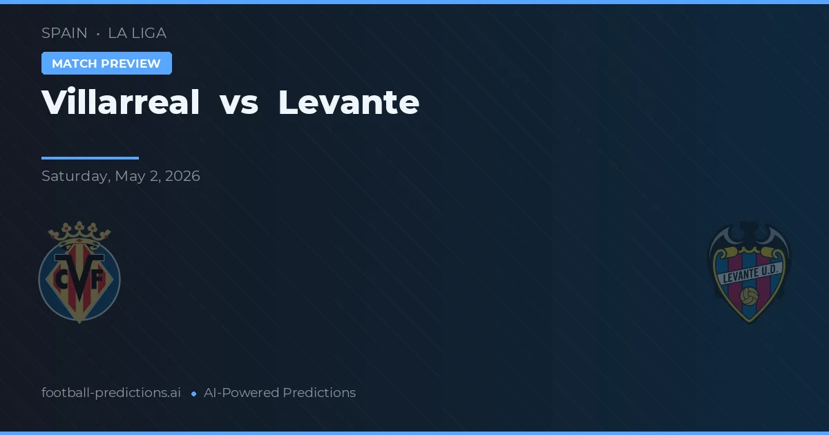 Villarreal vs Levante — pronóstico y previa del partido