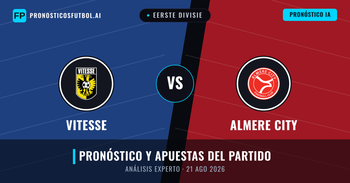 Vitesse vs Almere City — pronóstico y previa del partido