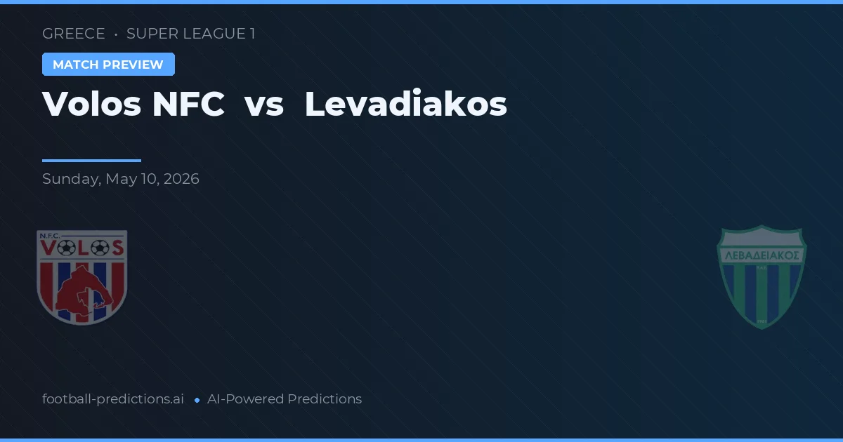 Volos NFC vs Levadiakos — pronóstico y previa del partido
