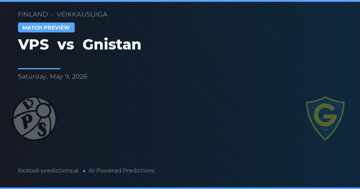 VPS vs Gnistan — pronóstico y previa del partido