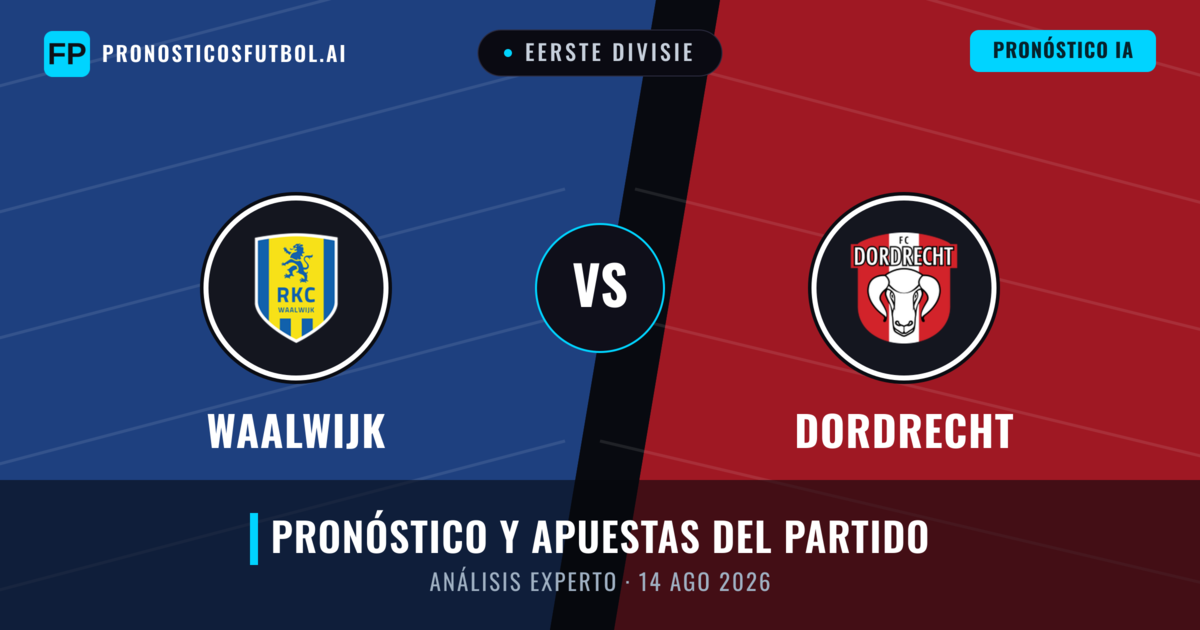 Waalwijk vs Dordrecht — pronóstico y previa del partido