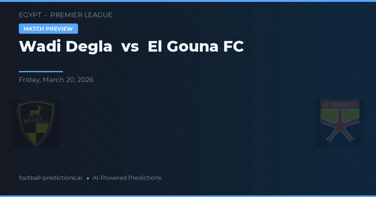 Wadi Degla vs El Gouna FC — pronóstico y previa del partido