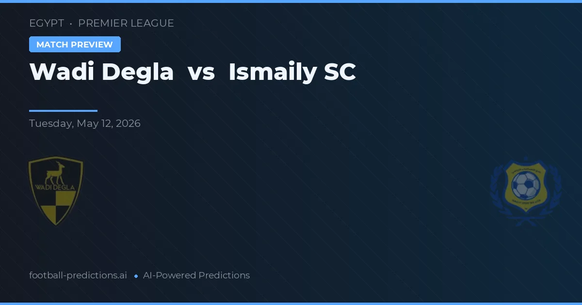 Wadi Degla vs Ismaily SC — pronóstico y previa del partido