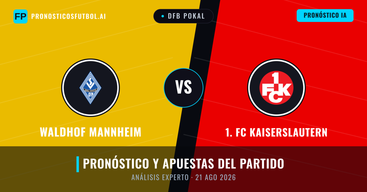 Waldhof Mannheim vs 1. FC Kaiserslautern — pronóstico y previa del partido