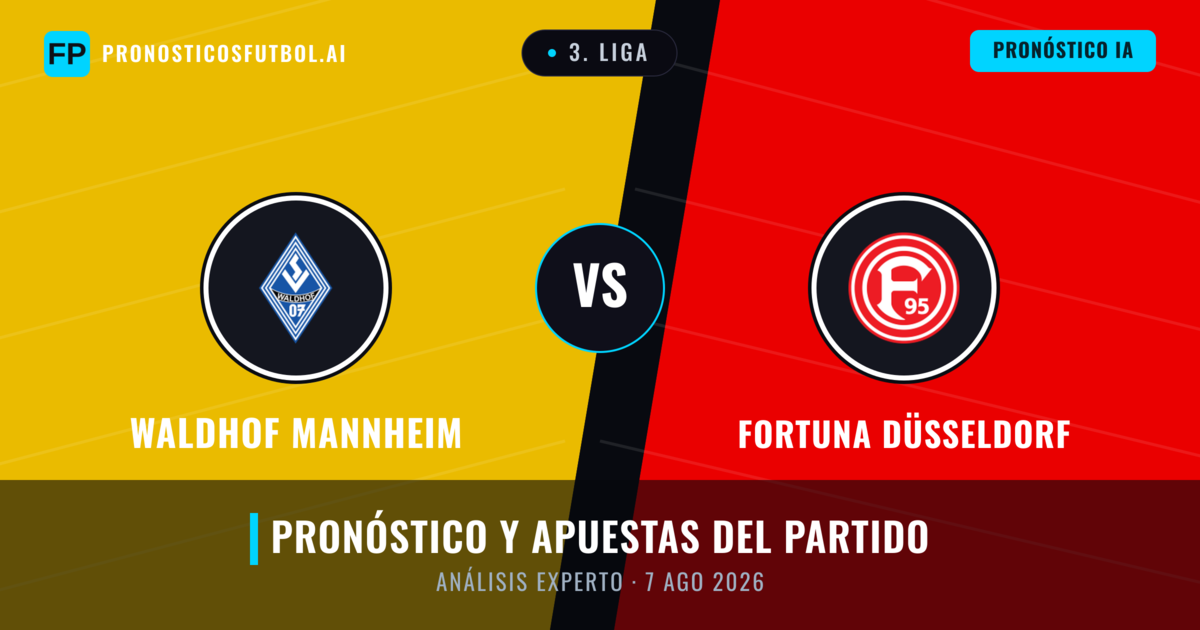 Waldhof Mannheim vs Fortuna Düsseldorf — pronóstico y previa del partido