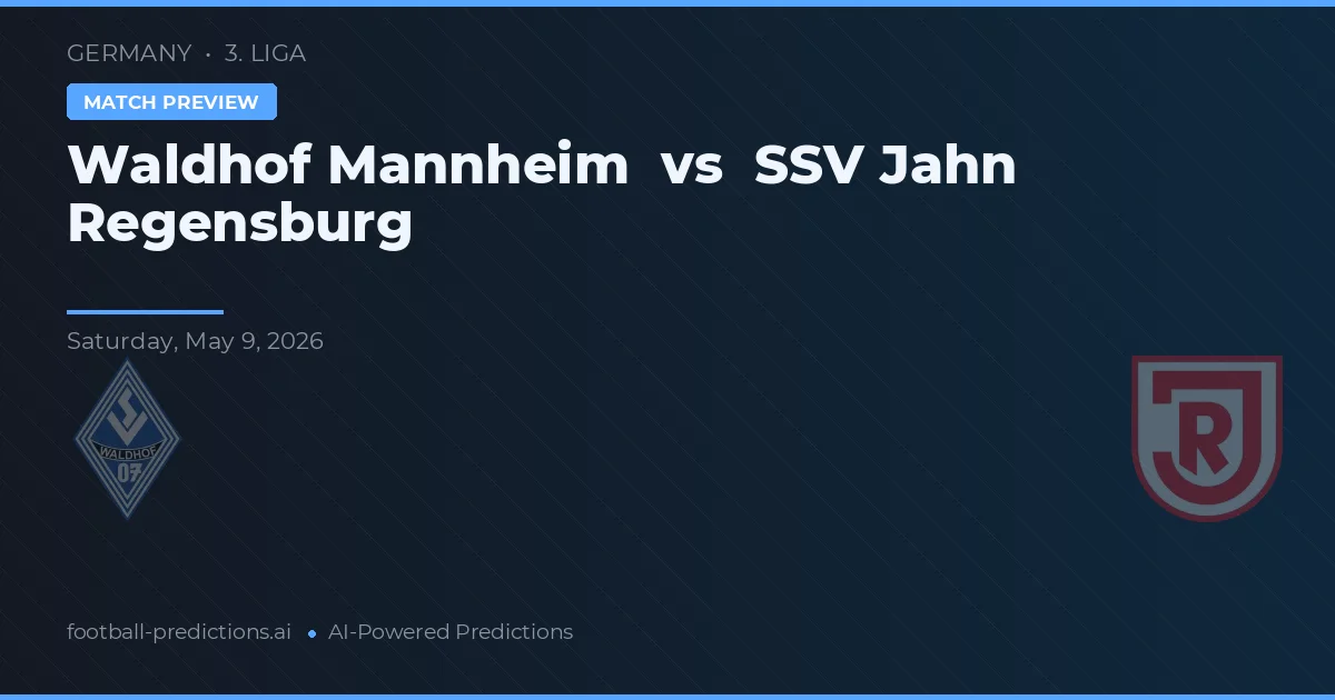 Waldhof Mannheim vs Jahn Regensburg — pronóstico y previa del partido