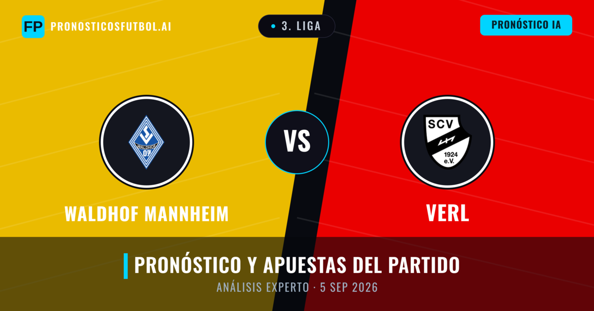 Waldhof Mannheim vs Verl — pronóstico y previa del partido