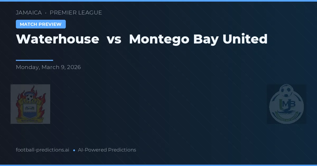 Waterhouse vs Montego Bay United — pronóstico y previa del partido