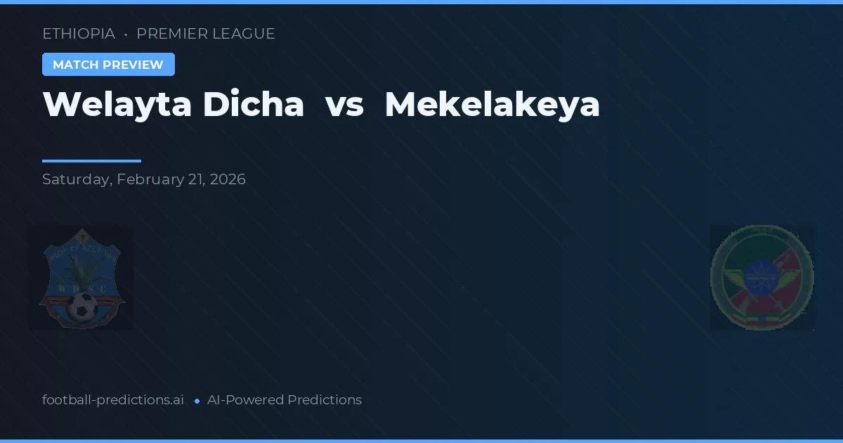 Welayta Dicha vs Mekelakeya — pronóstico y previa del partido