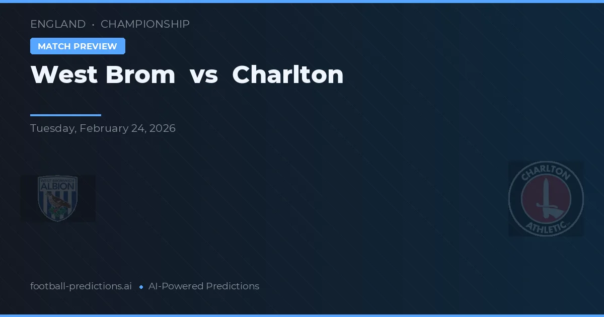 West Brom vs Charlton — pronóstico y previa del partido