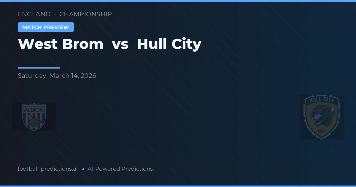 West Brom vs Hull City — pronóstico y previa del partido