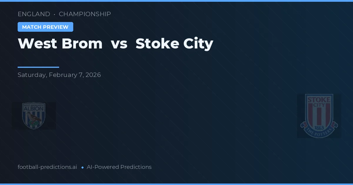 West Brom vs Stoke City — pronóstico y previa del partido