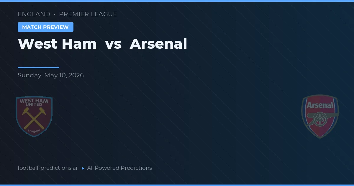 West Ham vs Arsenal — pronóstico y previa del partido