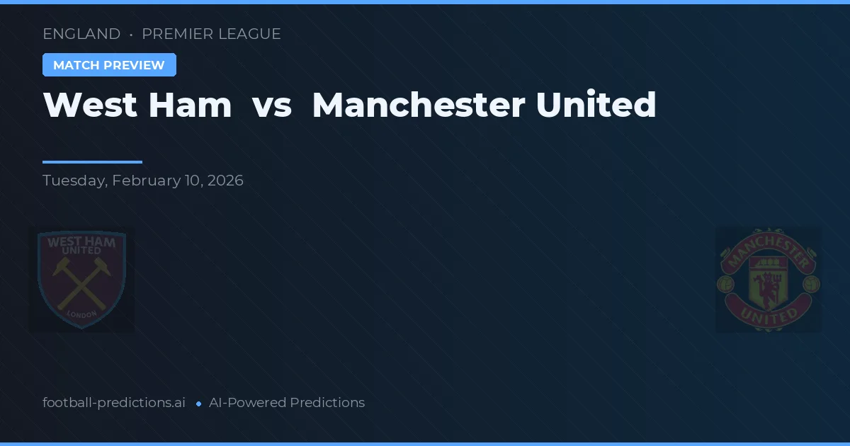 West Ham vs Manchester United — pronóstico y previa del partido