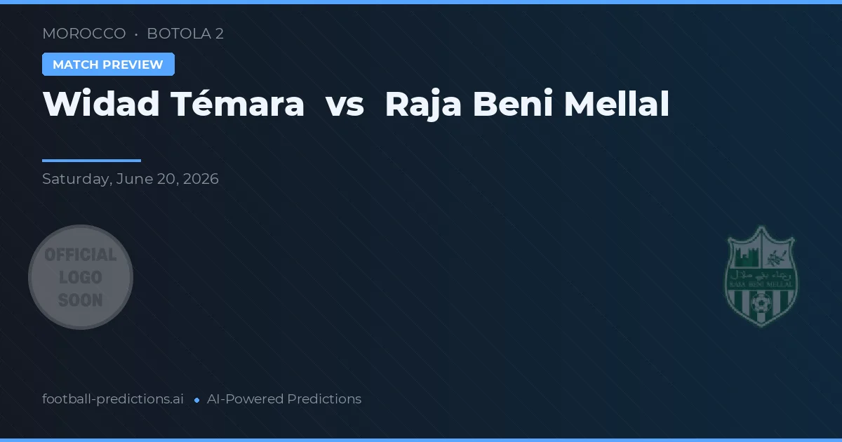 Widad Témara vs Raja Beni Mellal — pronóstico y previa del partido