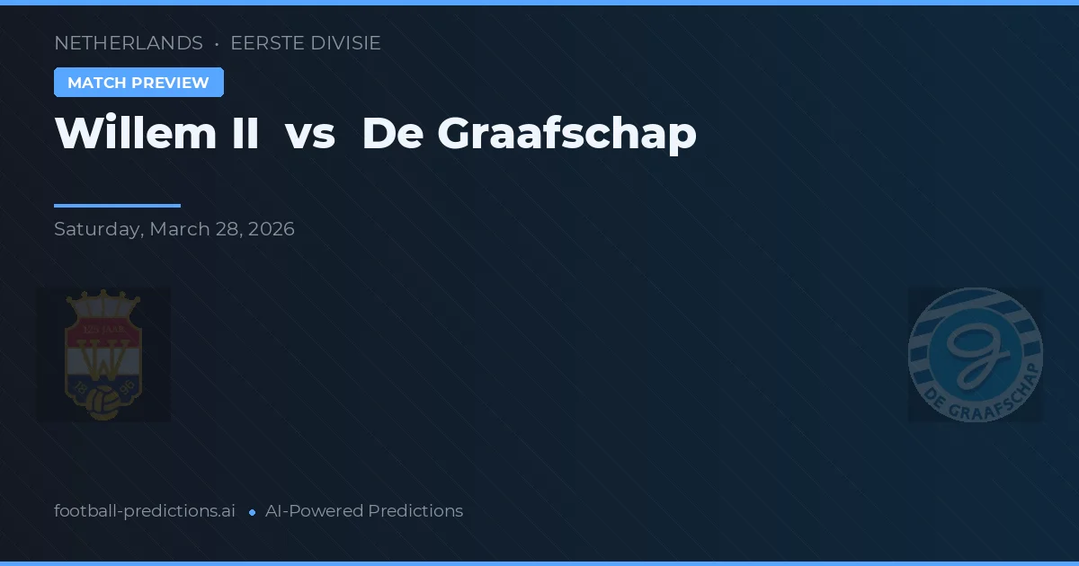 Willem II vs De Graafschap — pronóstico y previa del partido