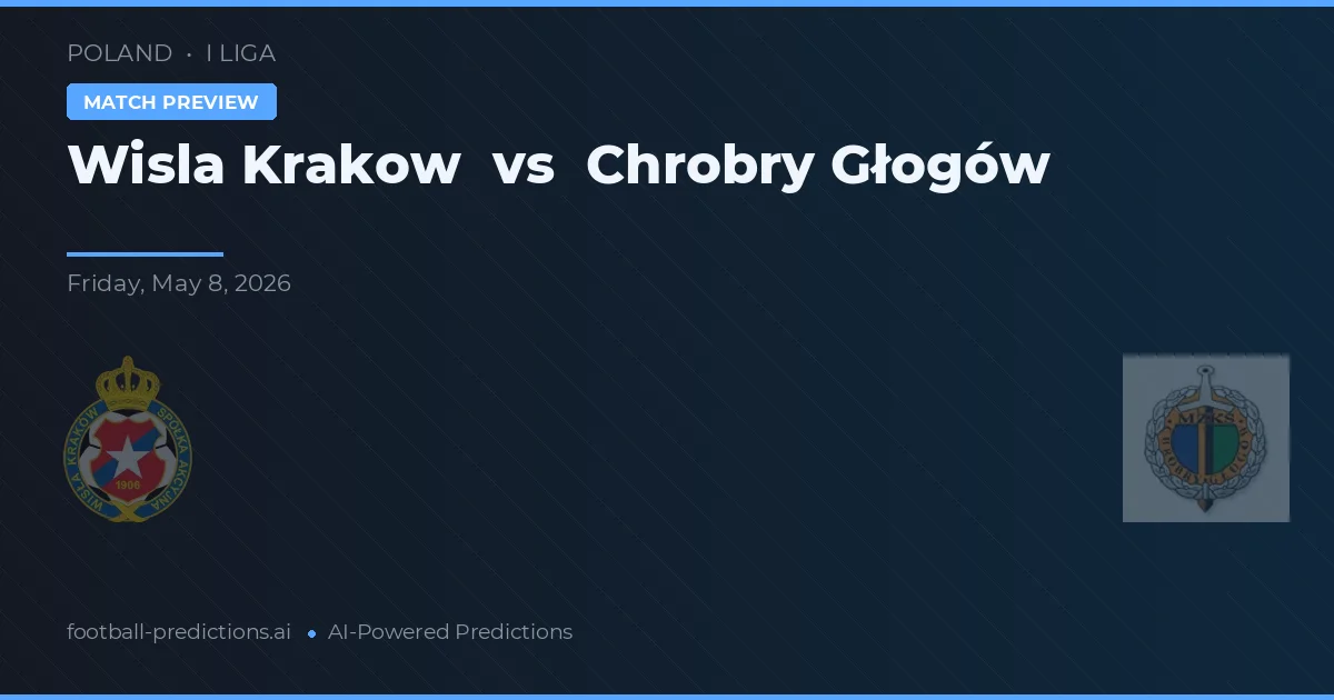 Wisła Kraków vs Chrobry Głogów — pronóstico y previa del partido