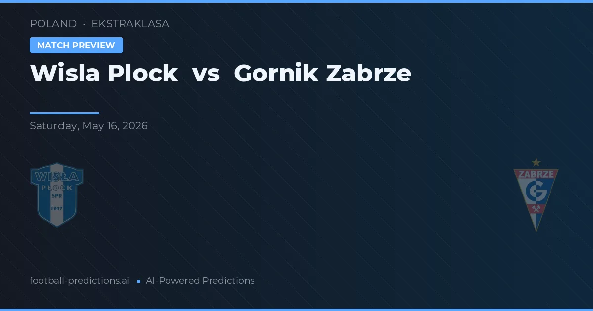 Wisła Płock vs Górnik Zabrze — pronóstico y previa del partido