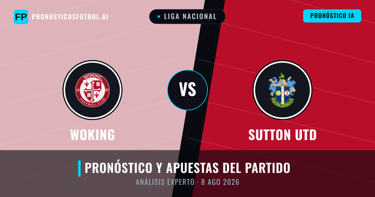 Woking vs Sutton Utd — pronóstico y previa del partido