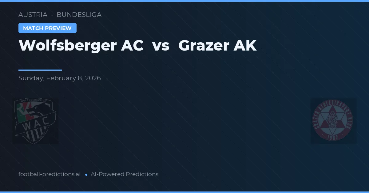 Wolfsberger AC vs Grazer AK — pronóstico y previa del partido