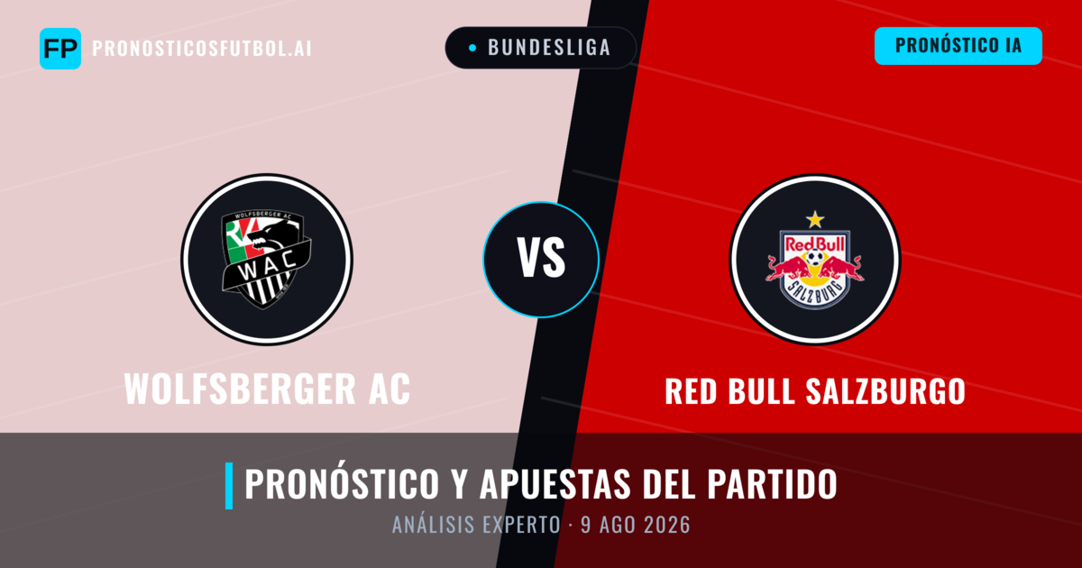 Wolfsberger AC vs Red Bull Salzburgo — pronóstico y previa del partido